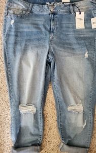 **SOLD**Wallflower destructed capri jeans